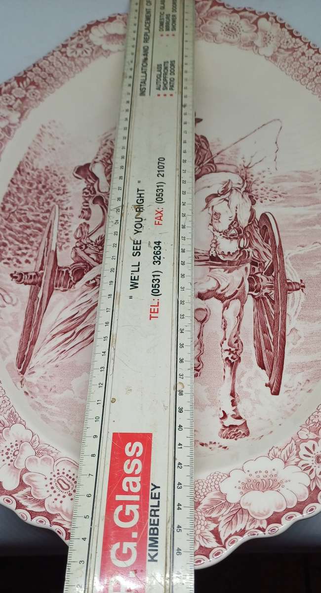 PINK DELFT LARGE PLATTER PLATE