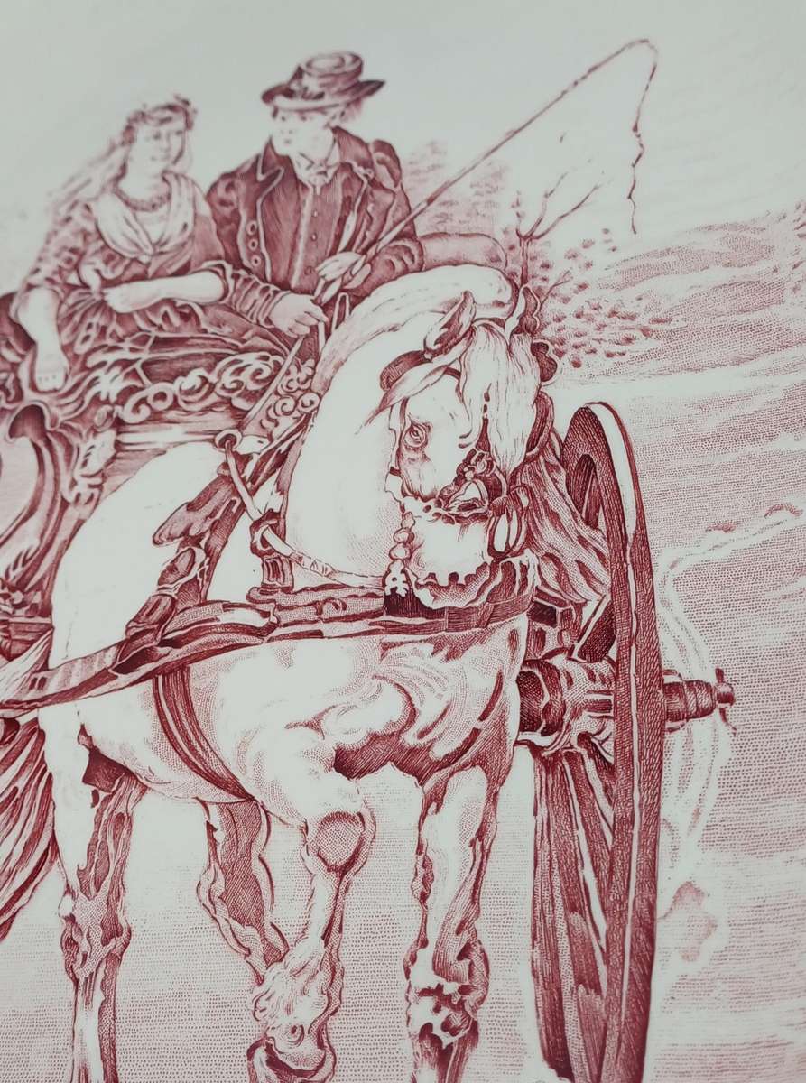 PINK DELFT LARGE PLATTER PLATE