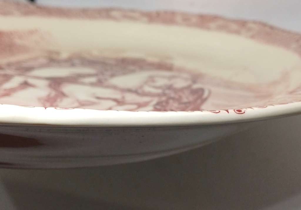 PINK DELFT LARGE PLATTER PLATE