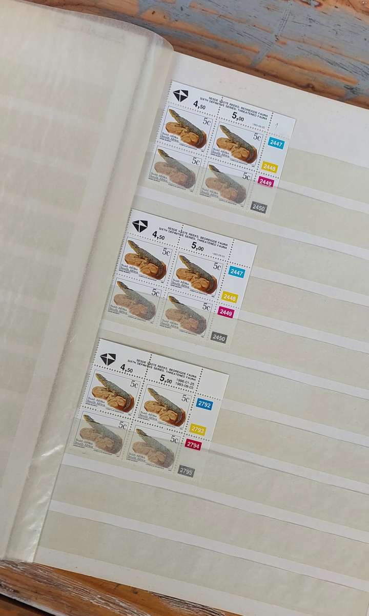 Stamp Stock Book - South African Blocks various in 16pg Album, Size: 30cm x 23cm