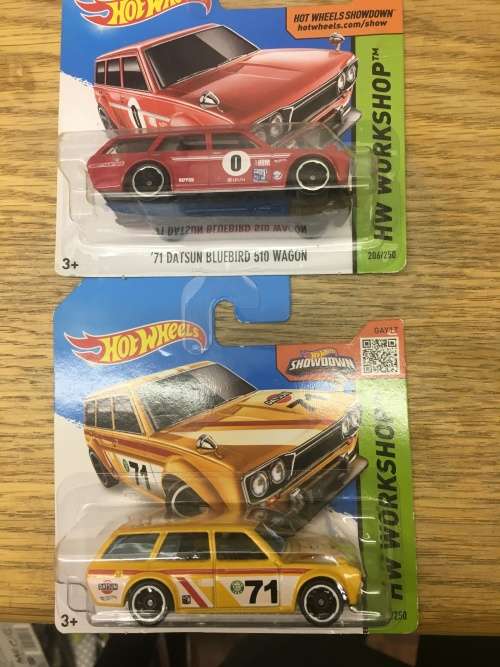 Hot Wheels Datsun 510 2 lot short card