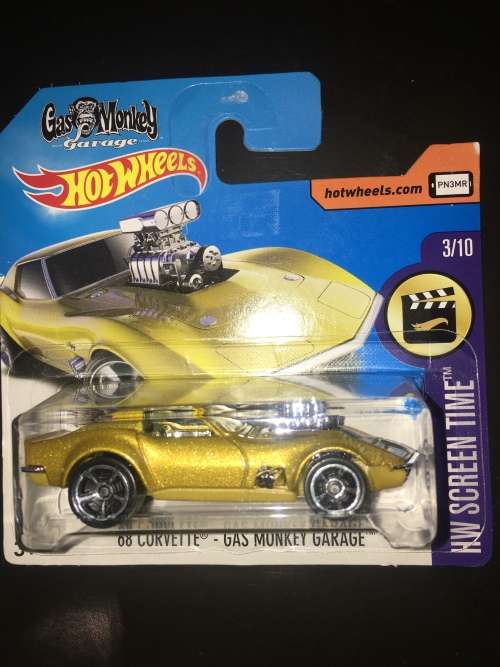 Hot Wheels corvette gas monkey short card