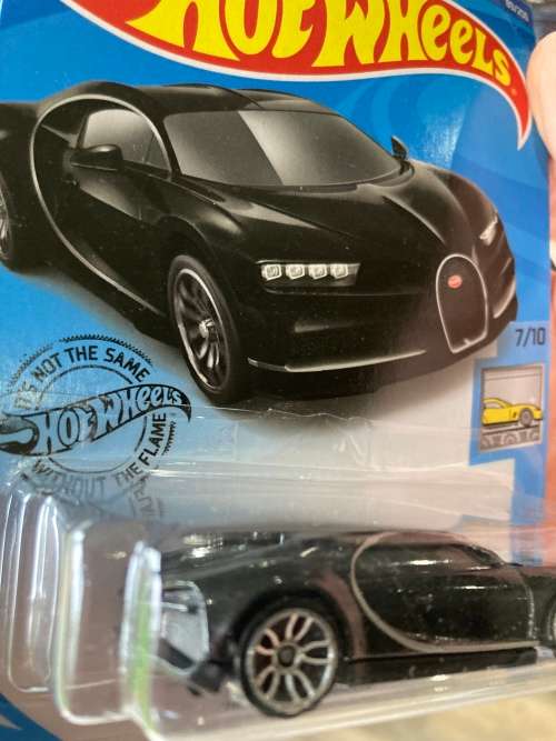 Hot Wheels Bugatti long card. Black version