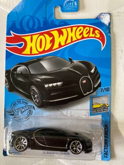 Hot Wheels Bugatti long card. Black version
