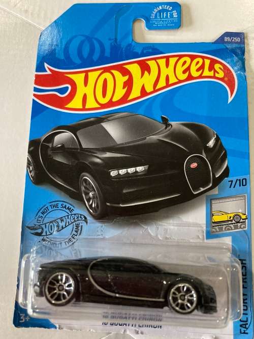 Hot Wheels Bugatti long card. Black version