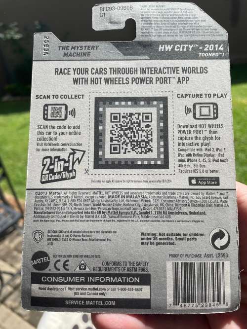 Hot wheels Scooby Doo long  card