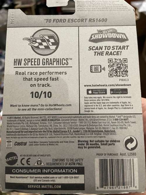 Hot wheels Ford escort. Red. Exclusive !,