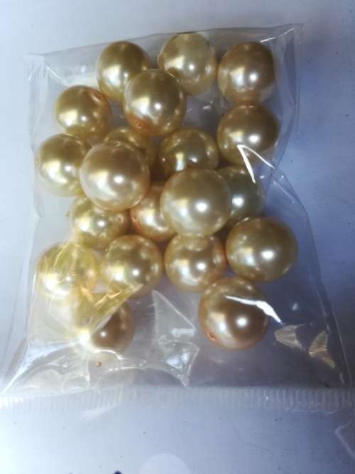 Champagne 12mm Pearl beads 20pc