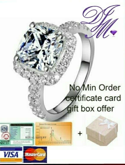 Princess Cut 2ct CZ in 925 Silver¿¿ (Size 7)
