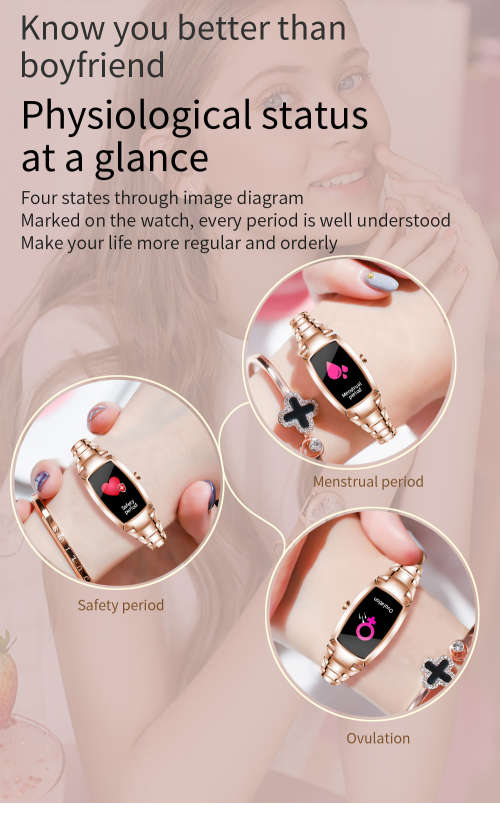 ELEGANT LADIES SMART WATCH - ROSE GOLD(LAST ONE)