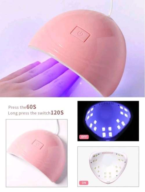 Nail Lamp Set, 45pcs Plastic Multicolor Nail Kit For Nail Salon,UV LED Light for Gel Nails