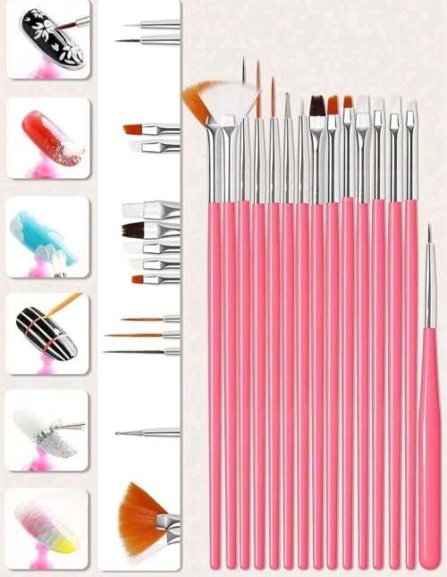 Nail Lamp Set, 45pcs Plastic Multicolor Nail Kit For Nail Salon,UV LED Light for Gel Nails