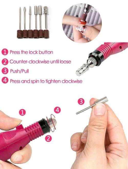 Nail Lamp Set, 45pcs Plastic Multicolor Nail Kit For Nail Salon,UV LED Light for Gel Nails