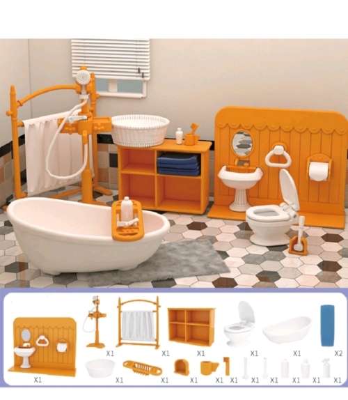 Mini Collection Dollhouse Bathroom