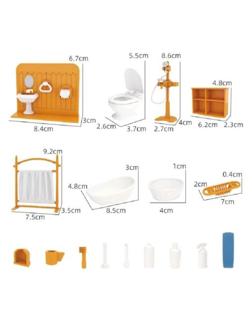 Mini Collection Dollhouse Bathroom