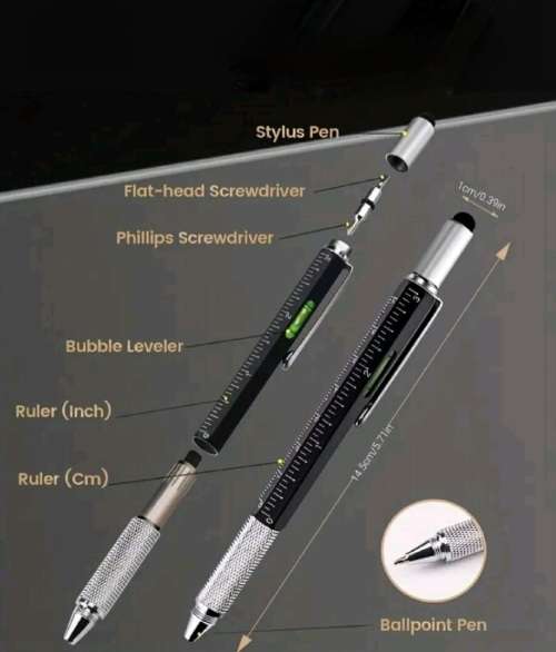 6 in 1 Multifunction Ballpoint Pen