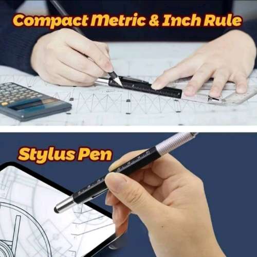 6 in 1 Multifunction Ballpoint Pen