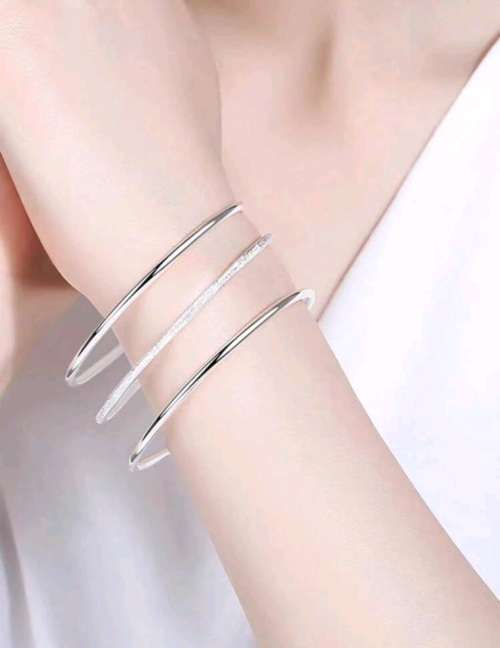 Bangles, (3Set) Stainless Steel - 6.5cm