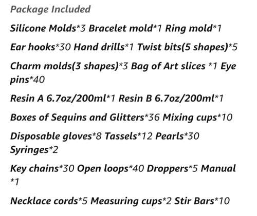 278pcs Resin Jewelry Making Starter Kit Pack