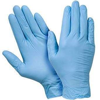 DISPOSABLE GLOVES NITRILE BLUE LARGE100Pcs