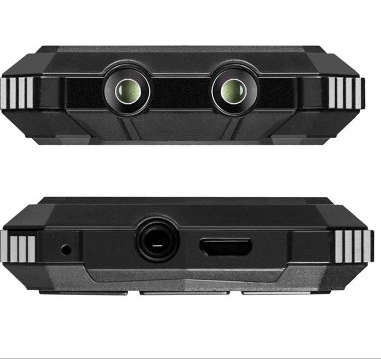 V3S Rugged Phone - 2200mAh Removable Battery, Dual-IMEI, Flashlight, Keypad (Black)