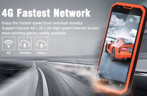 NO.1 M3 Rugged Android Phone - IP68, Quad-Core CPU, 2GB RAM, 4G, 13MP