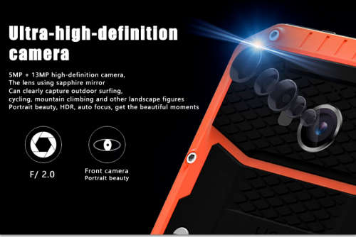 NO.1 M3 Rugged Android Phone - IP68, Quad-Core CPU, 2GB RAM, 4G, 13MP