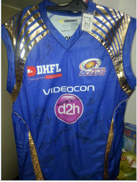 IPL MUMBAI INDIANS SIGNED PLAYER ISSUED SHIRT