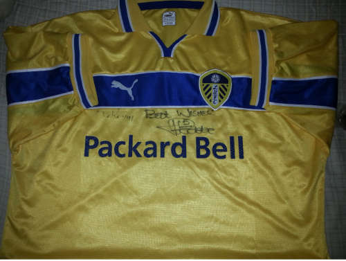 LUCAS RADEBE SIGNED LEEDS UNITED JERSEY - PACKARD BELL