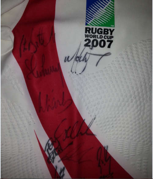 ENGLAND RUGBY WORLD CUP 2007 SIGNED PLAYER JERSEY