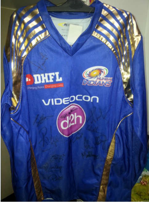 MUMBAI INDIANS PLAYER ISSUED JERSEY SIGNED