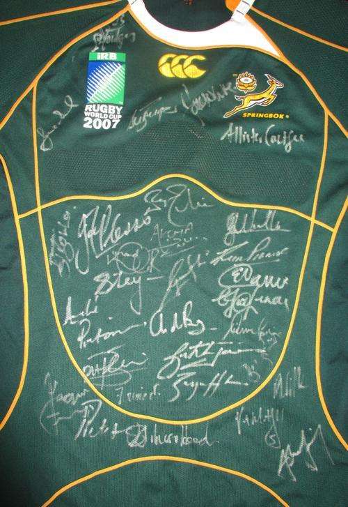 Match worn- Springbok Jersey World Cup 2007 -  Wayne Julie's No: 12**SALE***