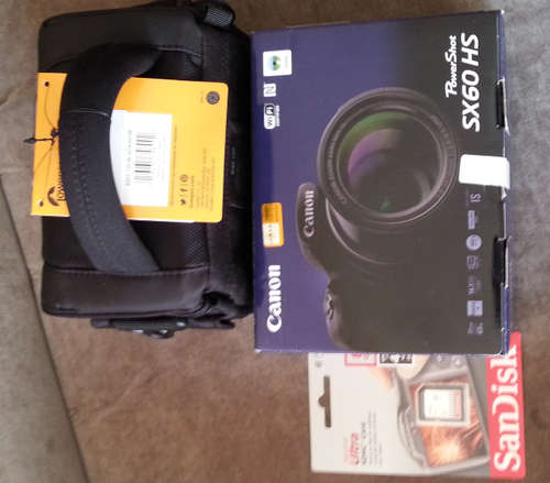 Canon PowerShot SX60 HS brand new - with free sd card and bag - cheapest on BOB!!great christmas gif
