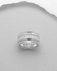 Cubic Zirconia Pave Setting Ring