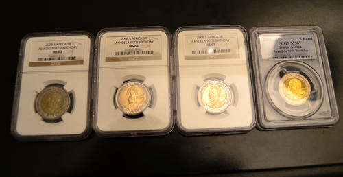 ***WOW NGC VS PCGS- 16x SCARCE & HIGH GRADES MANDELA 2008 COINS-MS62, MS66 & MS67***