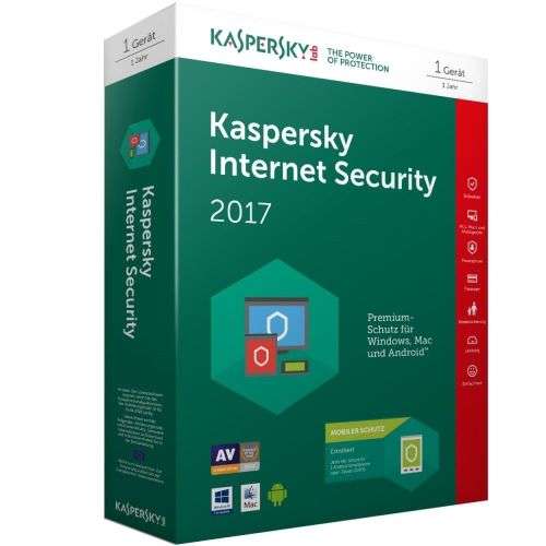 Kaspersky Internet Security 2017/18 1 User Windows MAC OS Android 1 Year
