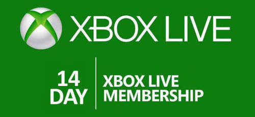Xbox LIVE Gold 14 Days Membership Card Xbox 360 Xbox ONE