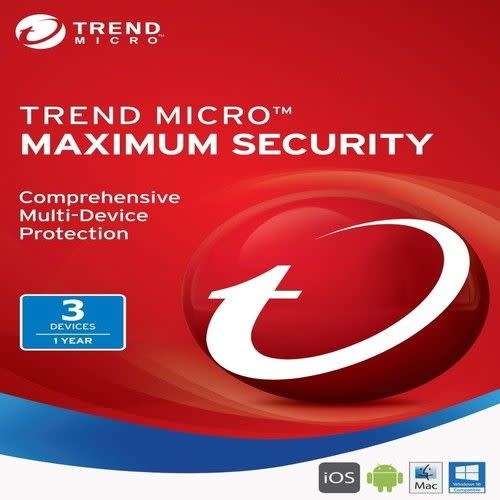 Trend Micro Maximum Security 12 (2018) | 1 Year Licence | 3 Devices