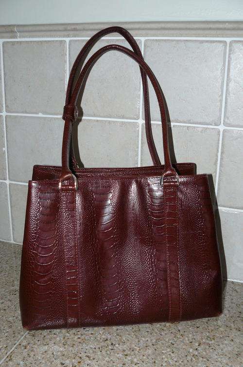 Large Ostrich Leather Handbag