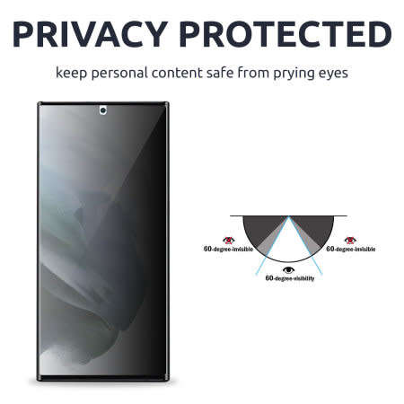Galaxy Hub Privacy Anti Spy Tempered Glass Screen Protector For S22 Ultra 5G