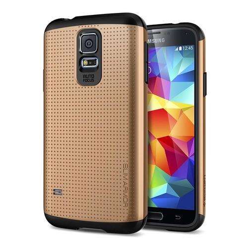 Samsung Galaxy S5 - Slim Armor Case - Gold ***Includes Free Screen Protector***