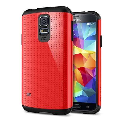 Samsung Galaxy S5 - Slim Armor Case - Red ***Includes Free Screen Protector***