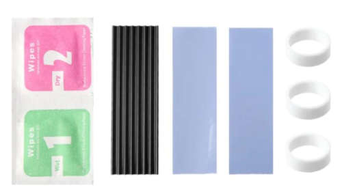 Black Aluminum Heat Sink Heat with Thermal Pads M.2 NGFF 22x80 PCI-E NvME SSD (3mm)