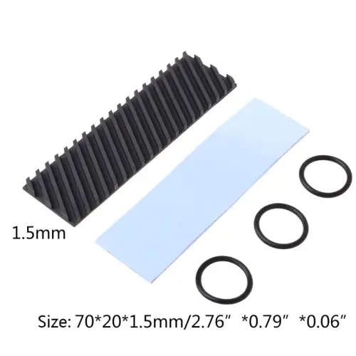 Pure Copper Graphene Heatsink Heat Sink Heat with Thermal Pads M.2 NGFF 22x80 PCI-E NvME SSD (1.5mm)