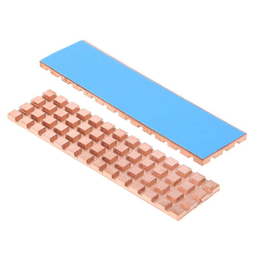 Pure Copper Heatsink Heat Sink Heat with Thermal Pads M.2 NGFF 22x80 PCI-E NvME SSD (2mm)