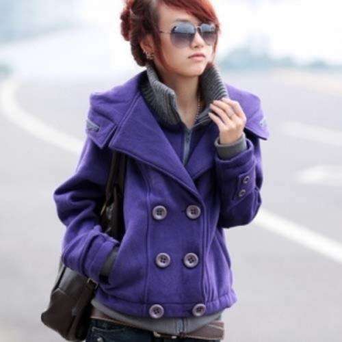 Women's Fashion Casual Thick Hooded Double-breasted Zipper Long Sleeve Hoodie Coat