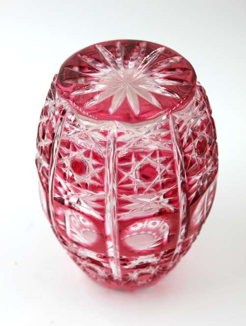 Red Lead Crystal Vase