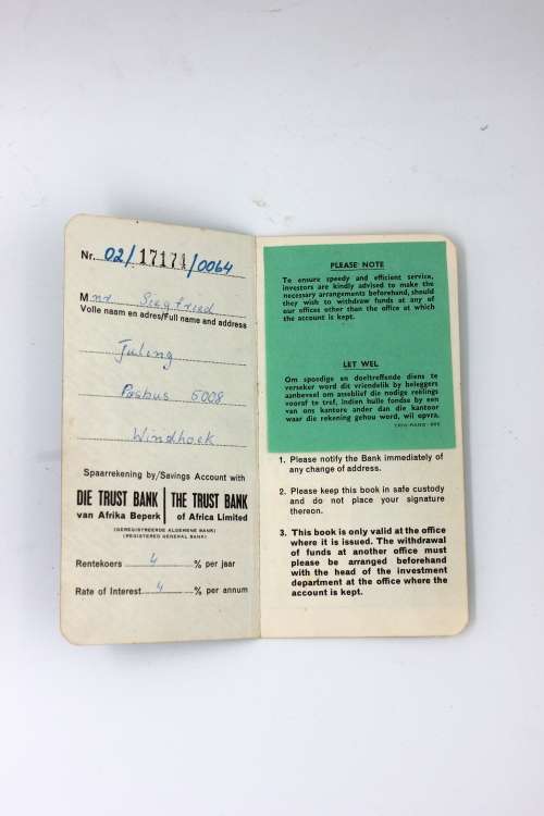 Rare early 1970`s TRUST BANK Savings Pass Book