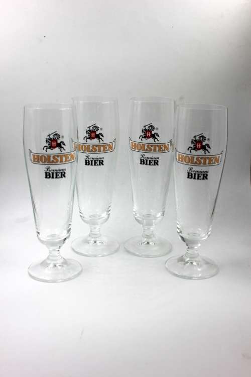 Vintage HOLSTEN Beer Drinking Glasses - Set of 4