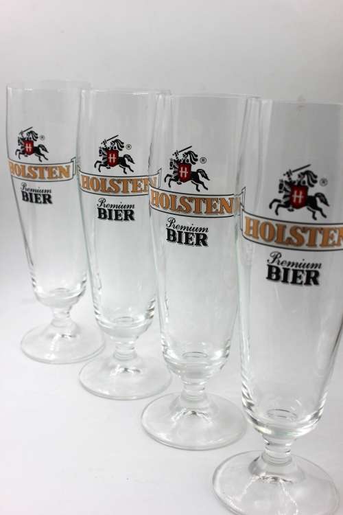 Vintage HOLSTEN Beer Drinking Glasses - Set of 4
